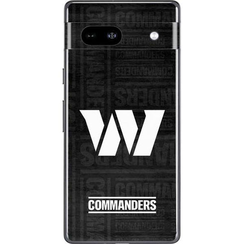 NFL Washington Commanders Black and White Google Pixel 7a Skin